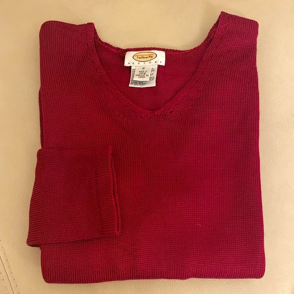Vintage Talbots petites V- Neck Sweater Size  Small